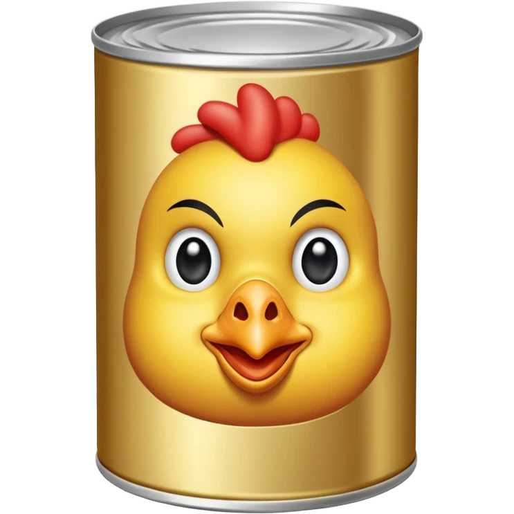 a can of chicken with a label, simple, clear emoji