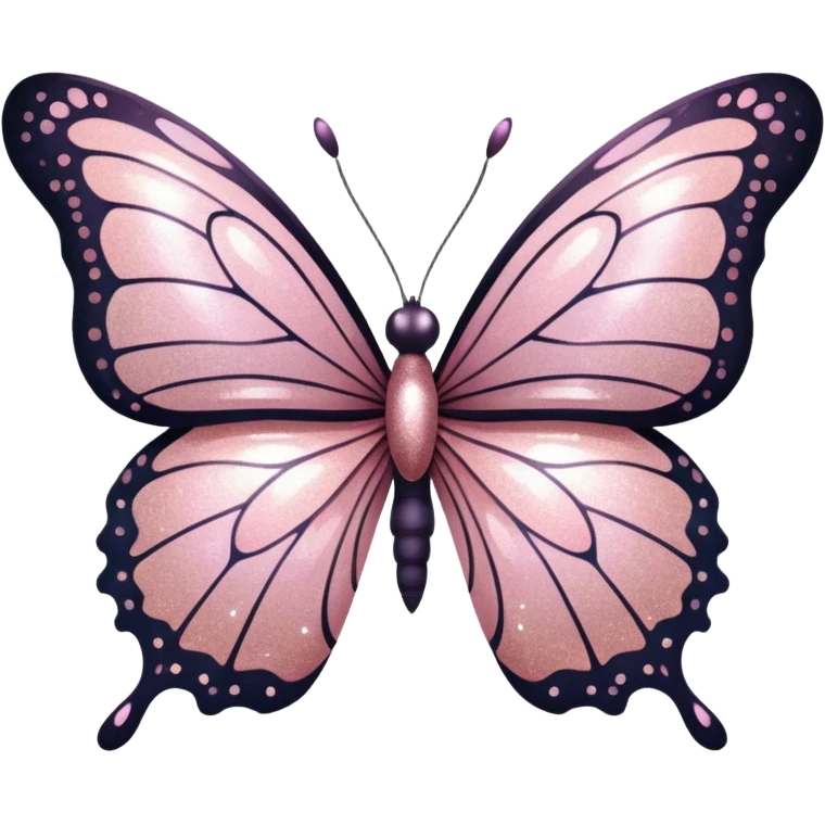 Light pink glitter butterfly emoji emoji