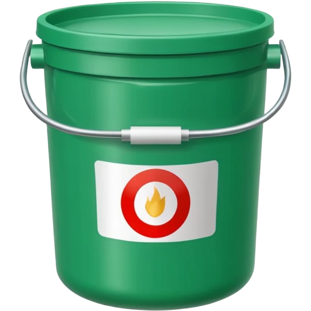 bleach container, green emoji