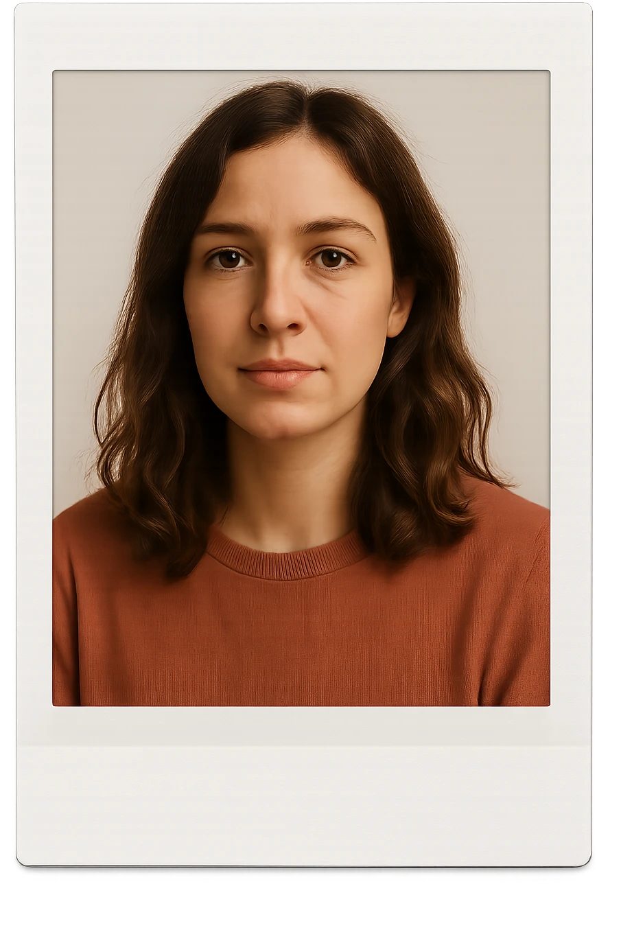 foto polaroid di una donna emoji