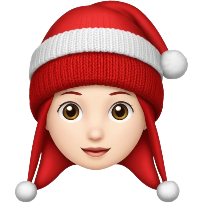 red christmas hat with white logo "S" emoji