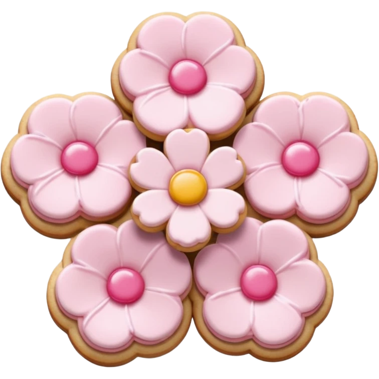 Cherry blossom shaped cookies emoji