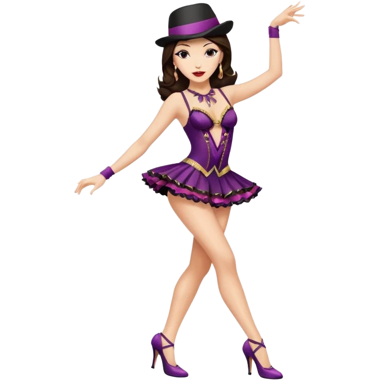 Heels dance sexy brunette cabaret emoji