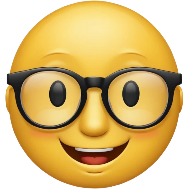 Smart smiley with glasses stock vector make him black emoji