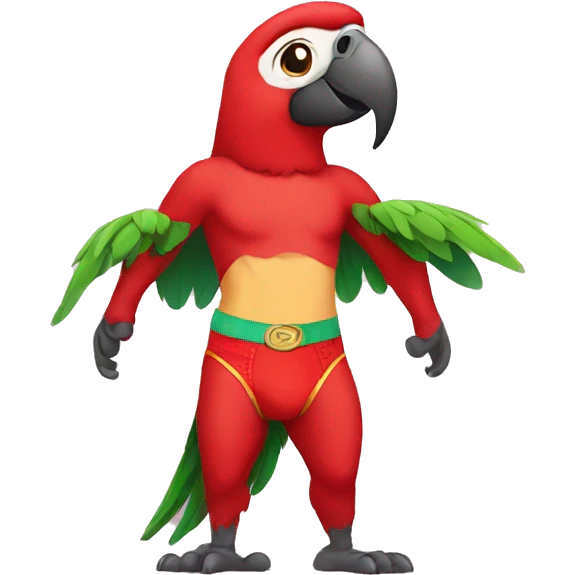 Parrot in red underwear  emoji