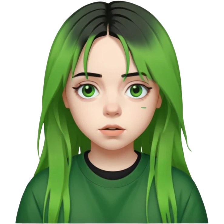 Billie Eilish just head  emoji