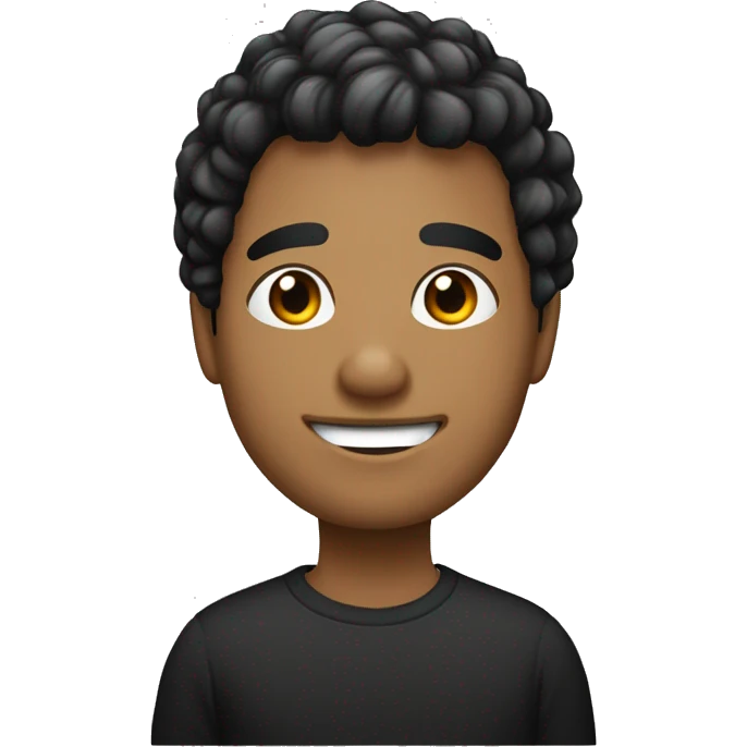 menino beje claro de cabelo curto liso  e preto de olhos pretos emoji