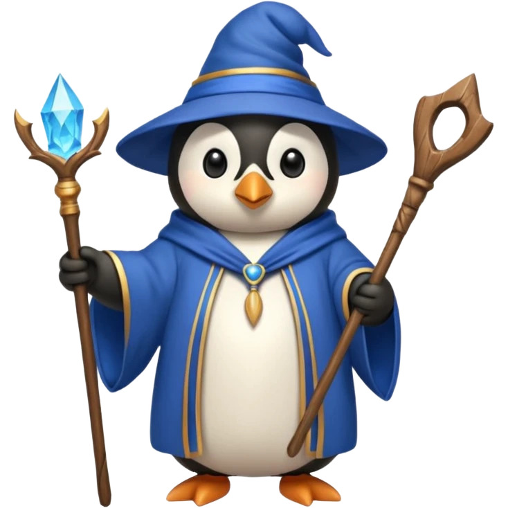 Penguin Wizard emoji