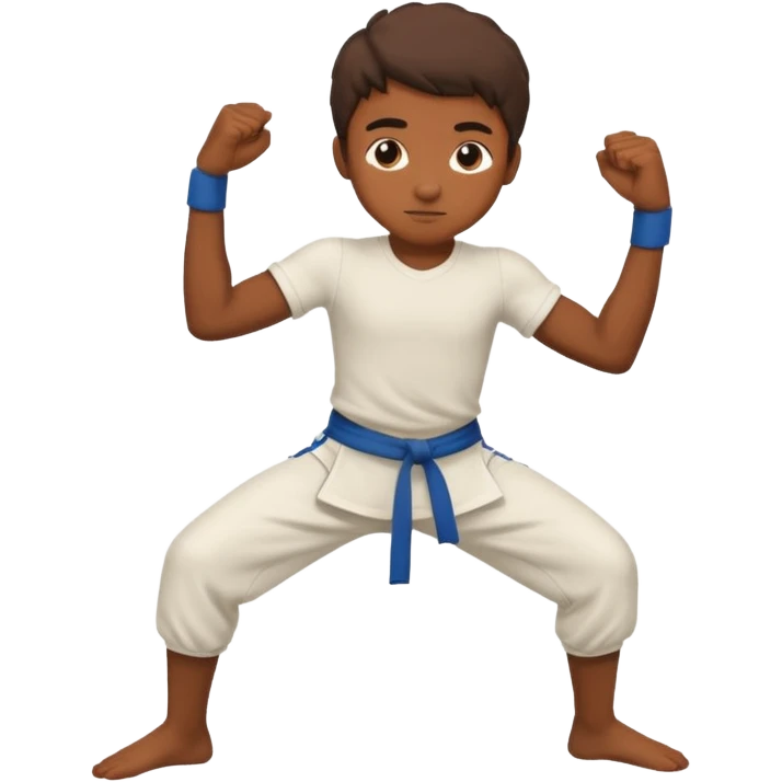 Faça um menino jogando capoeira  emoji