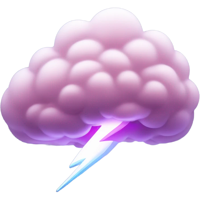 Pink thunderstorm cloud  emoji