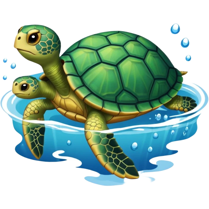 pet turtle in water emoji