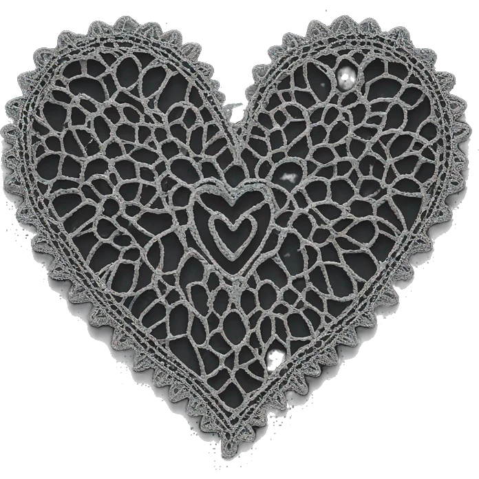 black lace heart emoji
