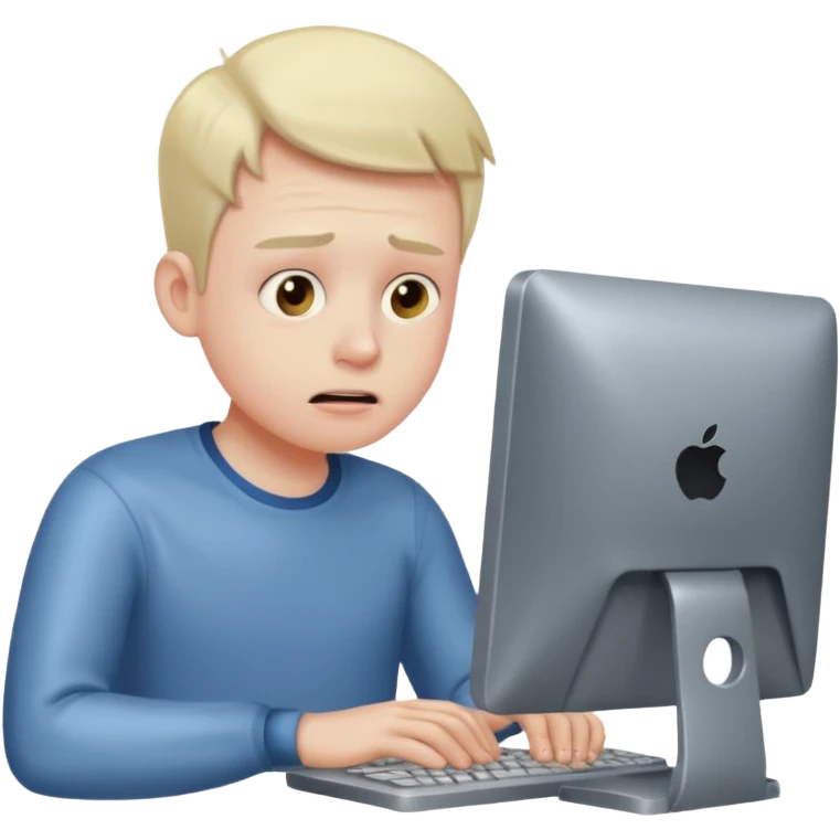 Nervous guy getting hacked emoji