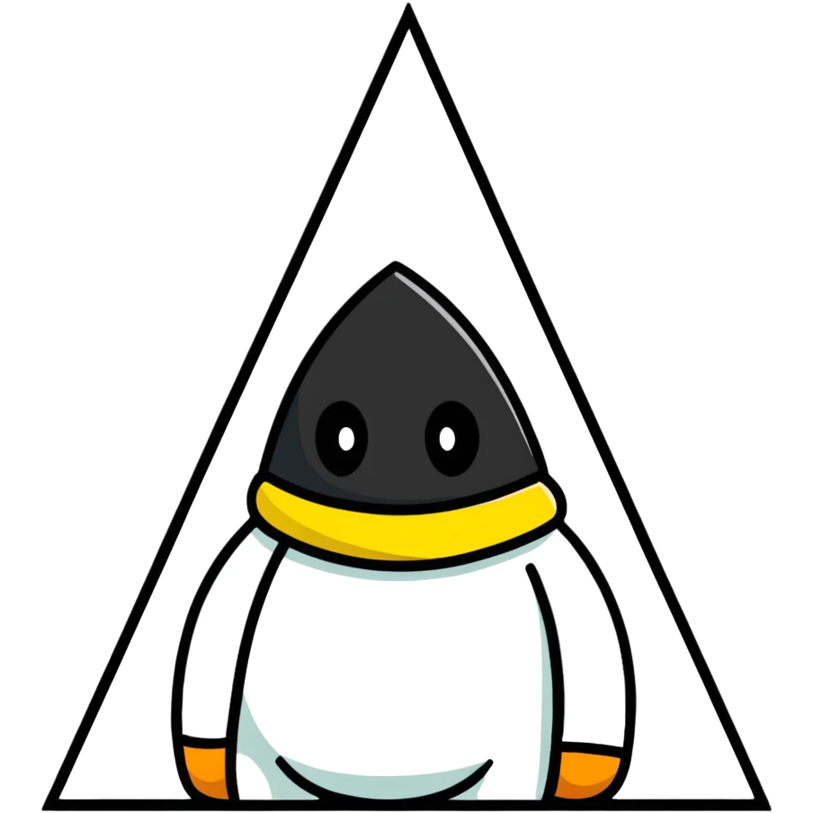character with triangle head emoji