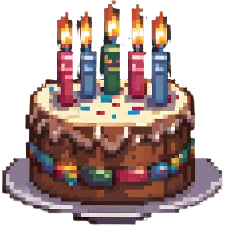 birthday cake with candles emoji