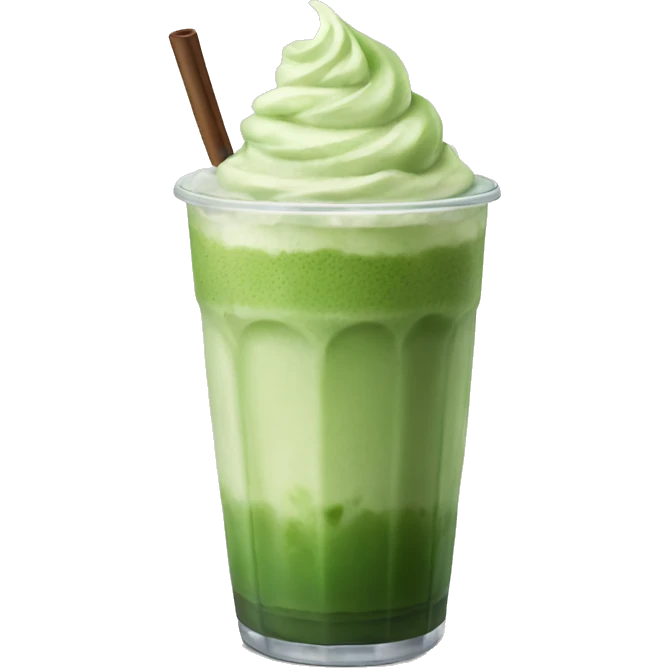 Iced matcha latte emoji