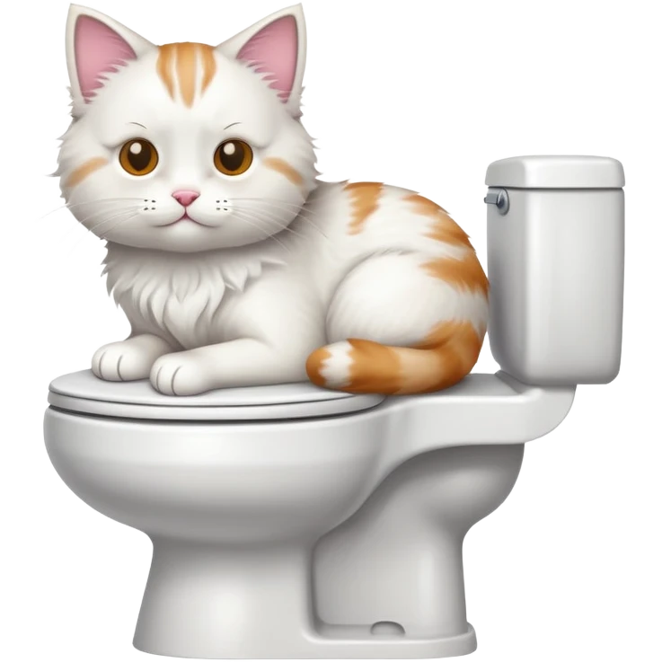 Cat on toilet  emoji