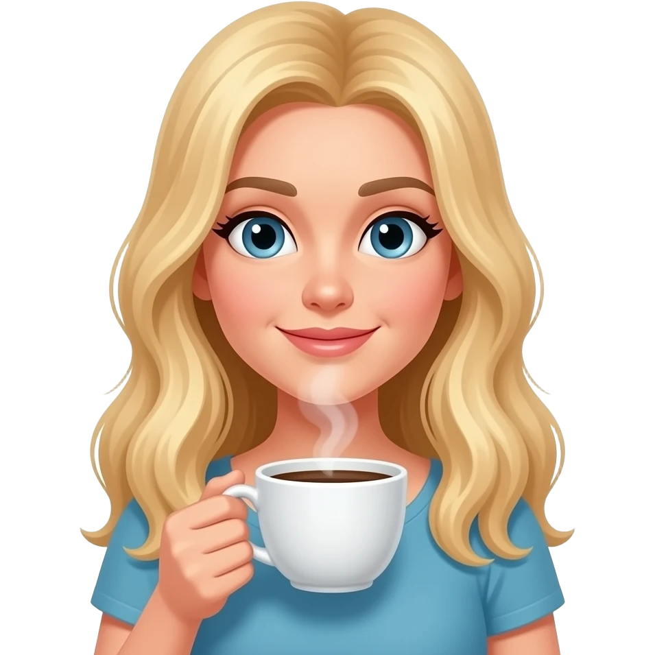 ☕👱‍♀️ emoji