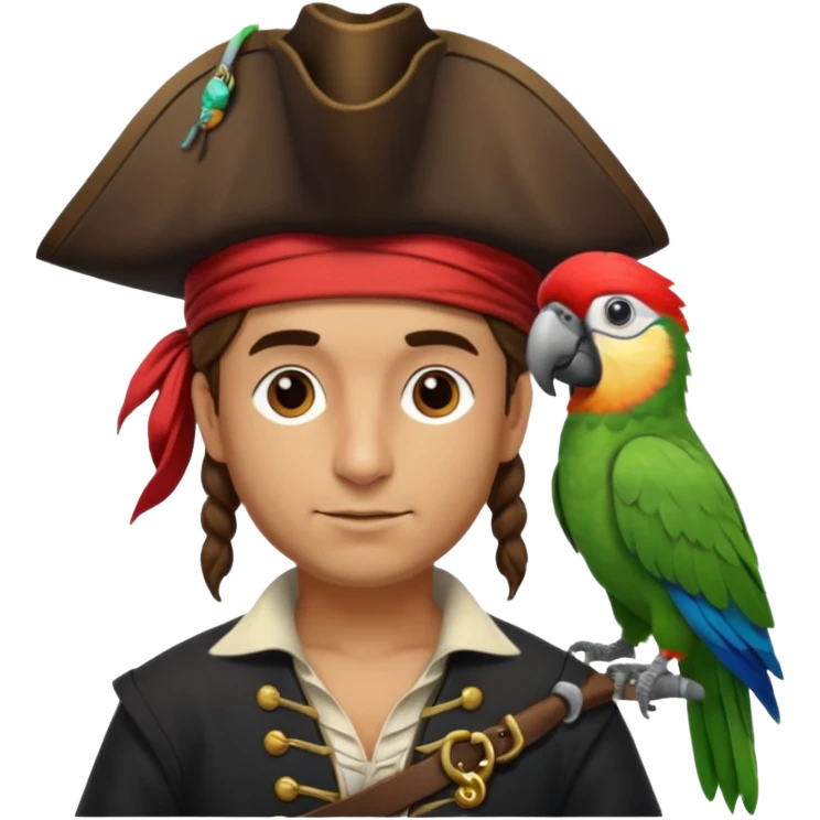 pirate and parrot emoji