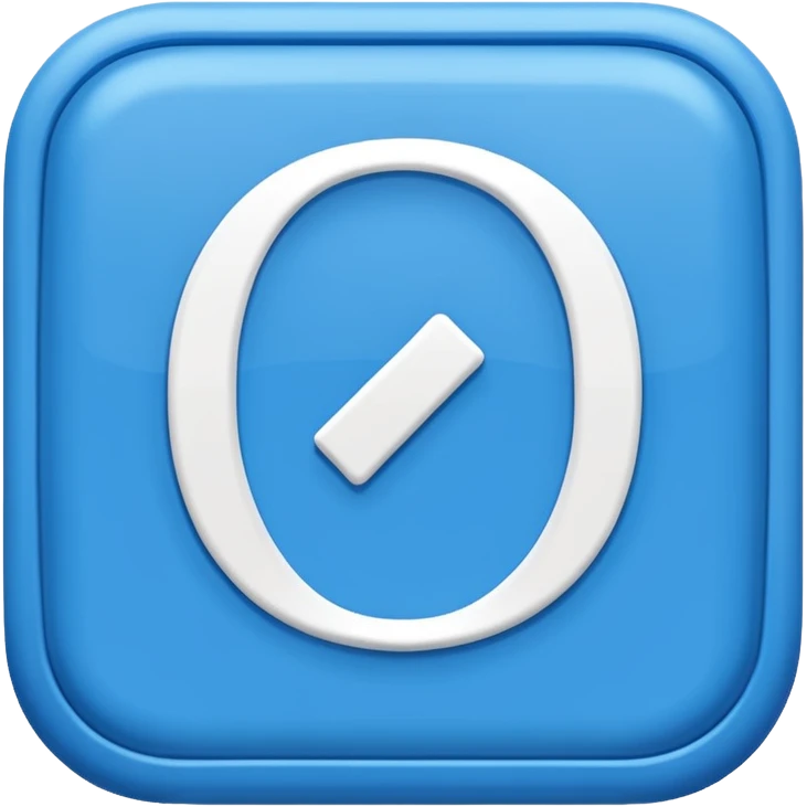 number zero in a box that blue emoji