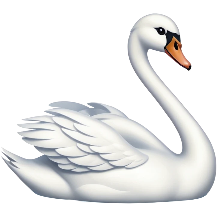 Um cisne braco emoji