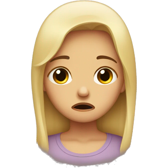 Sad girl crying dramatically emoji