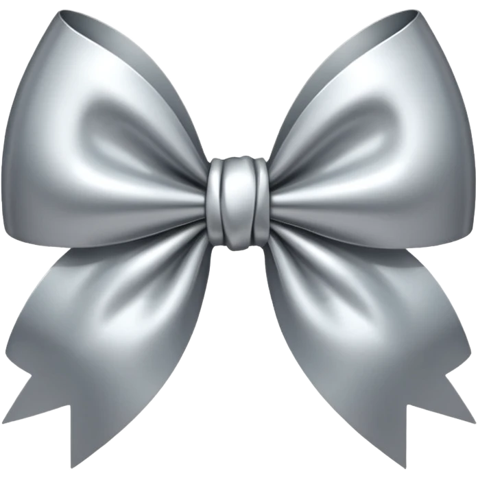 Metallic bow emoji