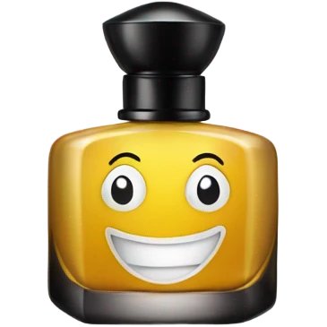 smiling perfume face with black cap emoji