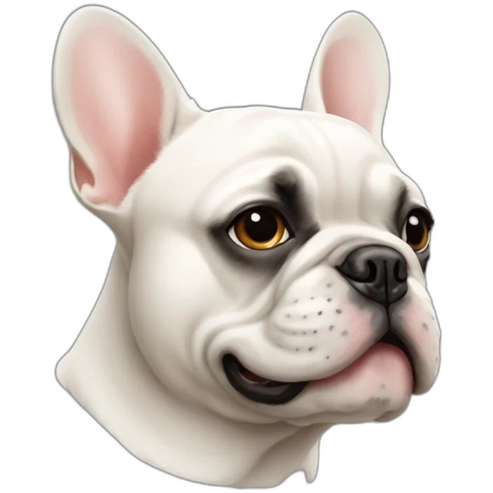 dog French Bulldog in profile emoji