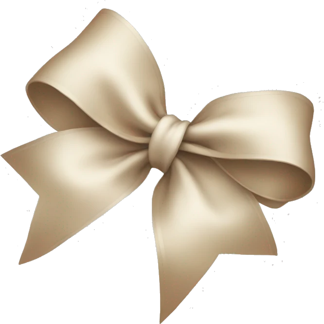 Cute neutral Christmas bow  emoji