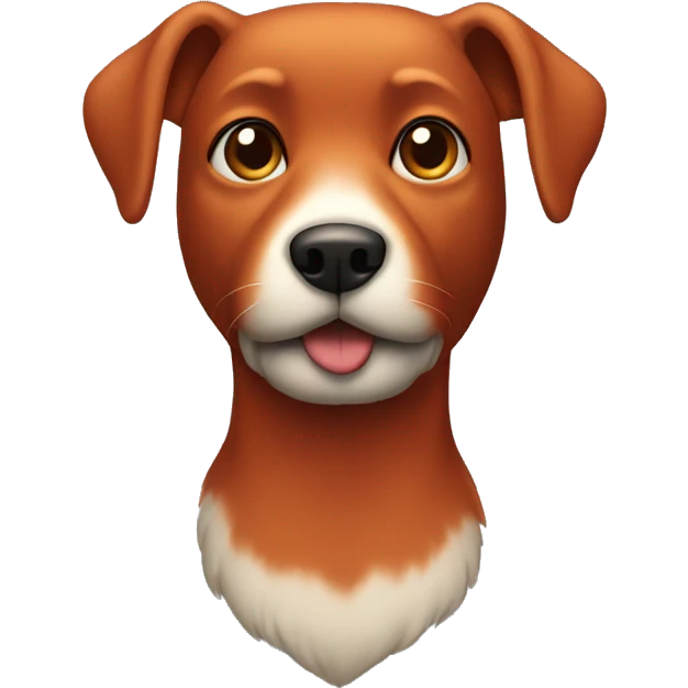 red dog with a beard emoji