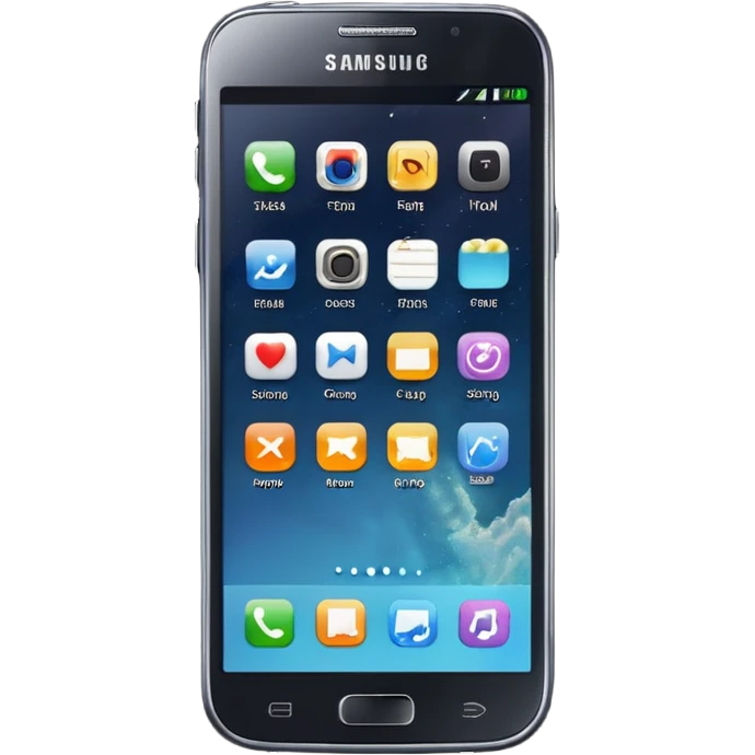 a Samsung phone, no buttons emoji