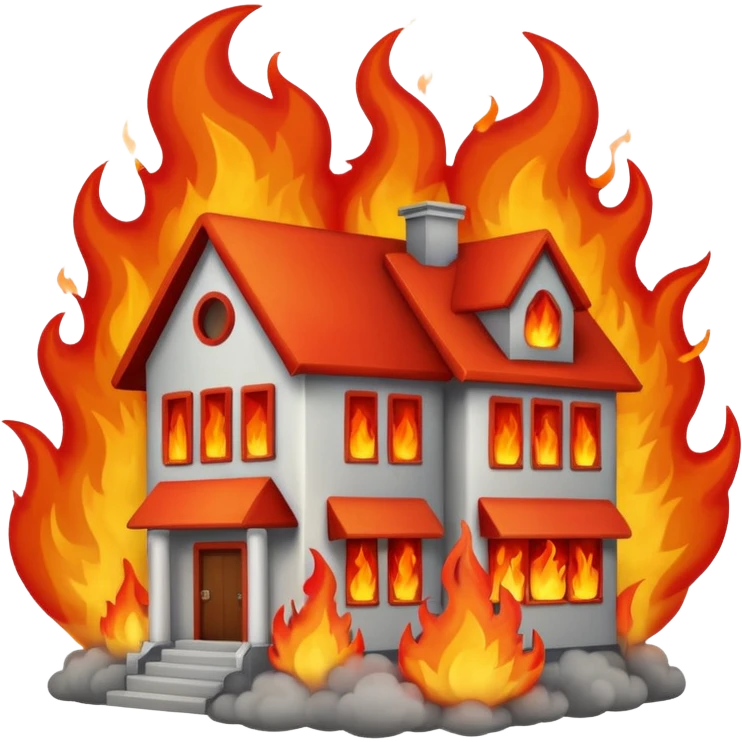 School on fire emoji