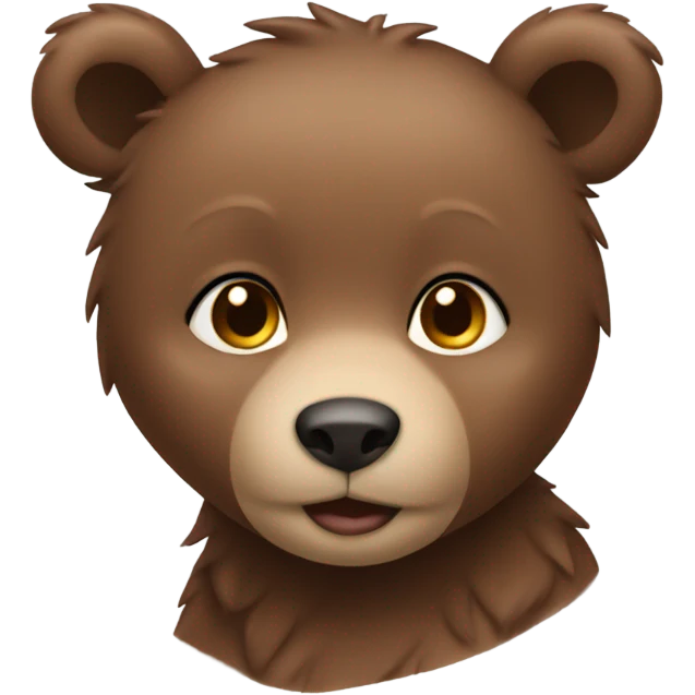 Brown bear cub girl emoji