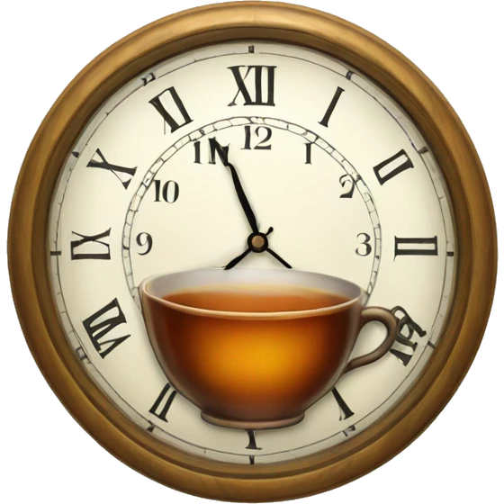 clock that tea emoji