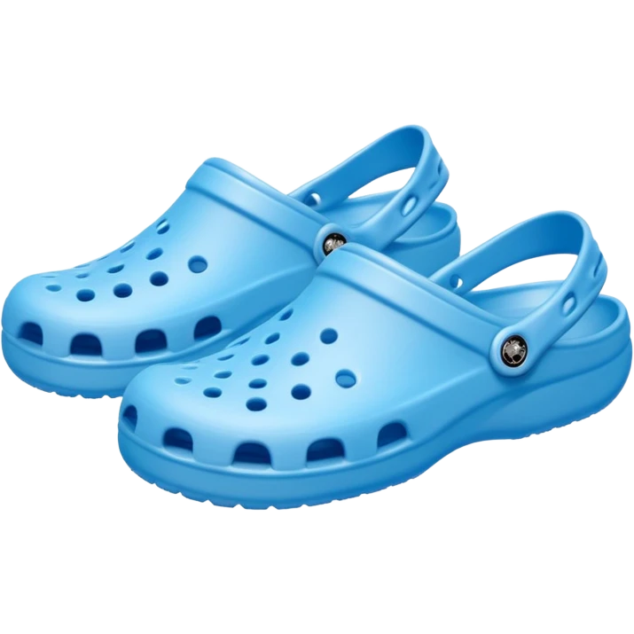 light blue crocs shoes cute emoji