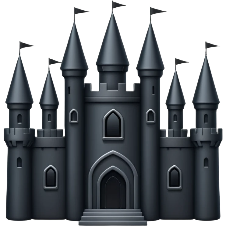 Black castle modern emoji
