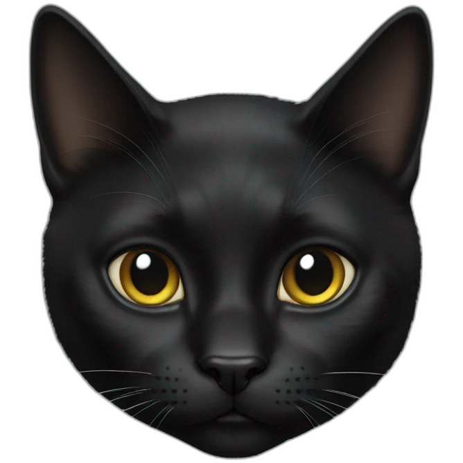 hyperrealistic black cat emoji
