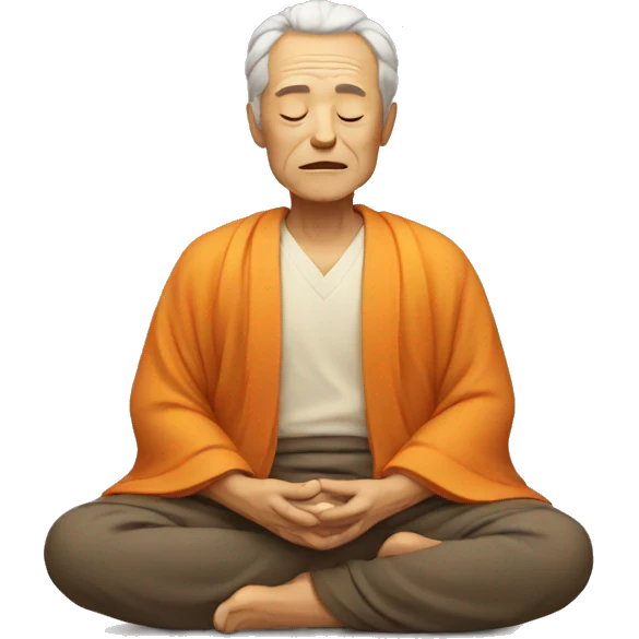 old man meditating emoji