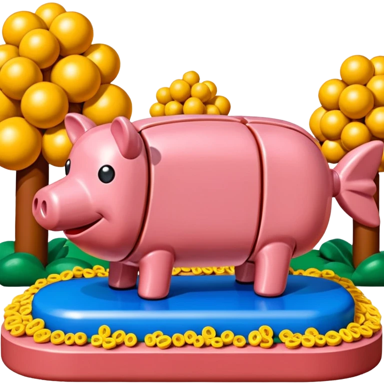  paris art city SPAM meat jeff koons style sculpture arty landscape  emoji