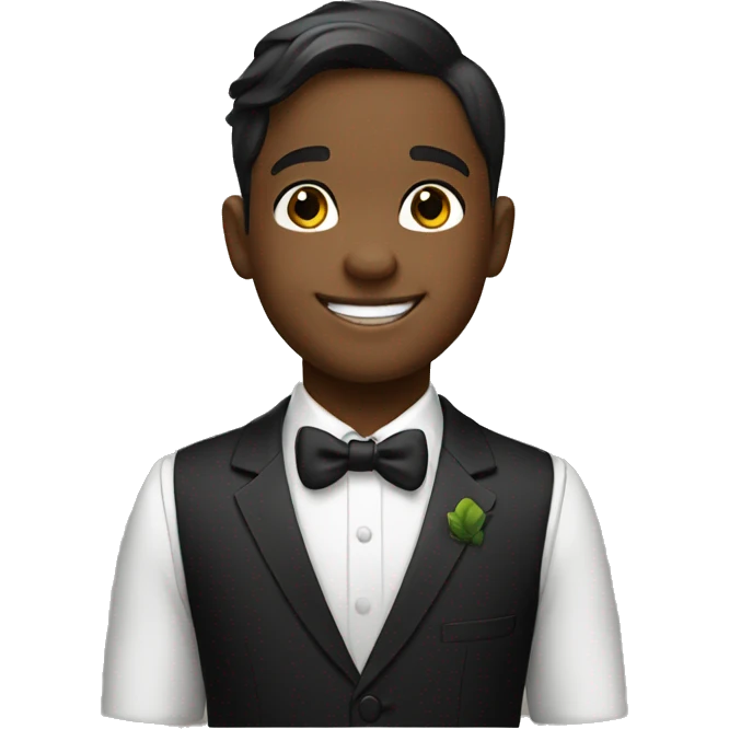 smiling boy in formal attire emoji