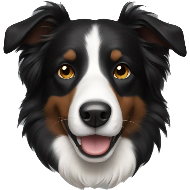 black border collie emoji