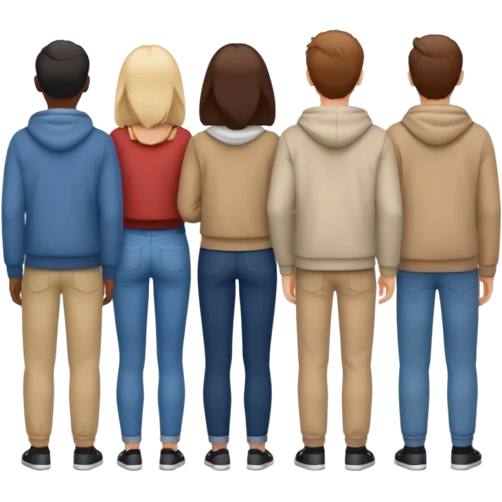 personas viendo una pantalla grande estan de espaldas emoji