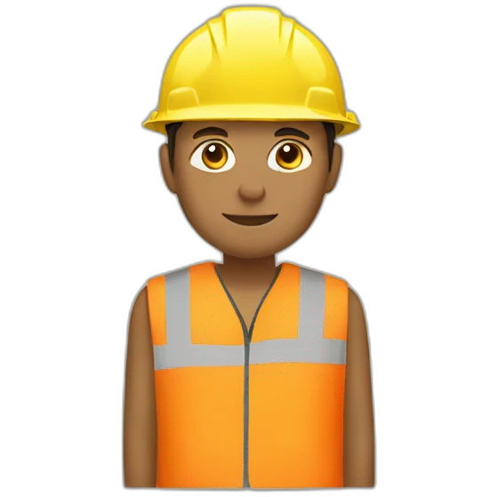 person inspecting road works normal clothes emoji