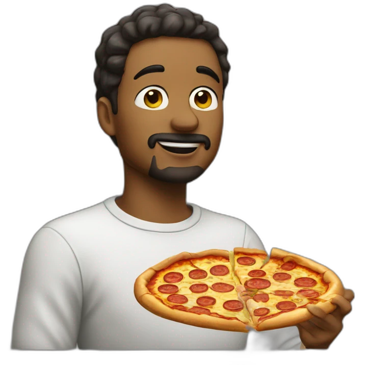 DeepStackDave eating a pizza emoji