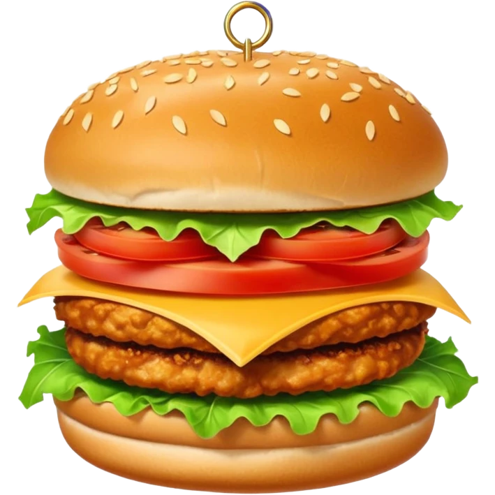 Spicy stacked chicken sandwich emoji