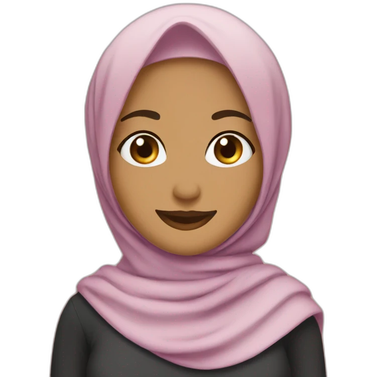 hijabi says hello emoji