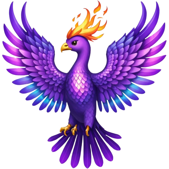 Purple flame phoenix wings 



 emoji
