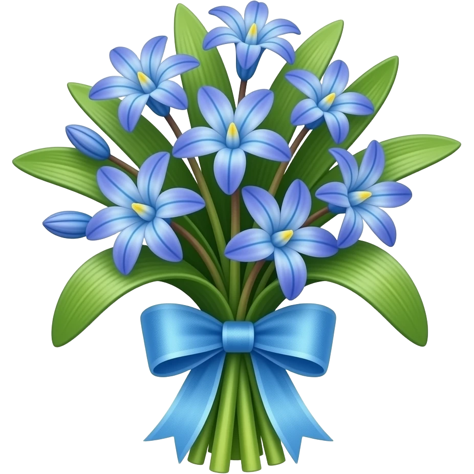 Scilla flower bouquet emoji