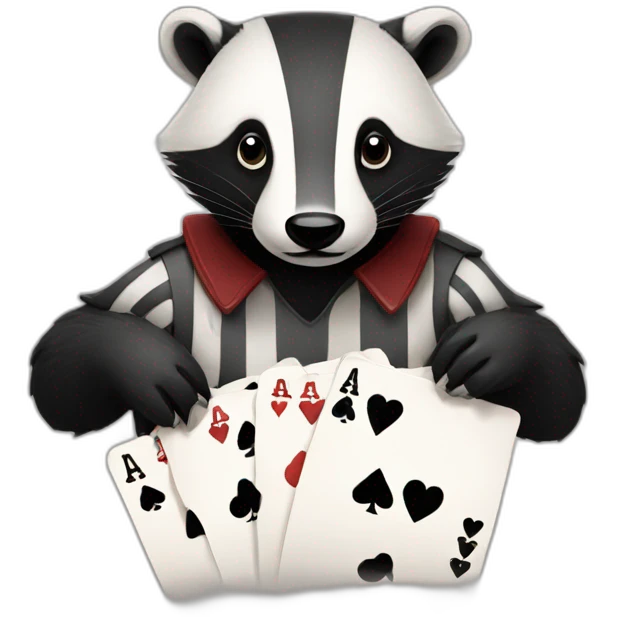 badger playing poker emoji